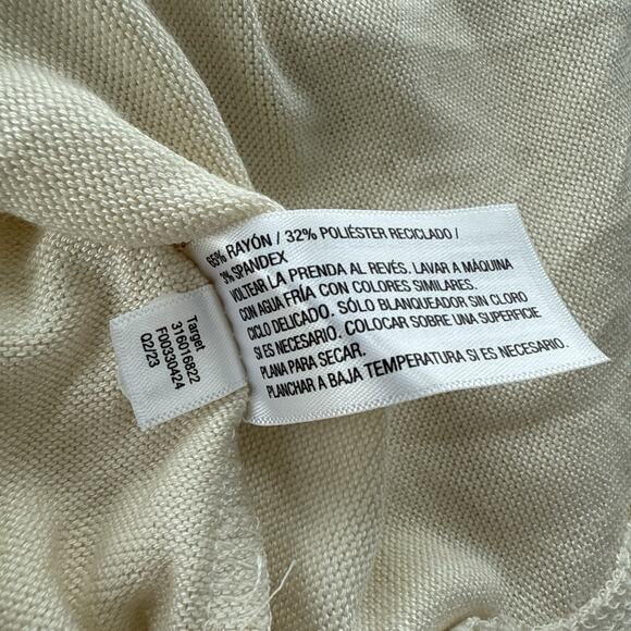 NWT Knox Rose Cream V-Neck Long Sleeve Top Scandi Chic Soft Girl Normcore Size M - Picture 8 of 11